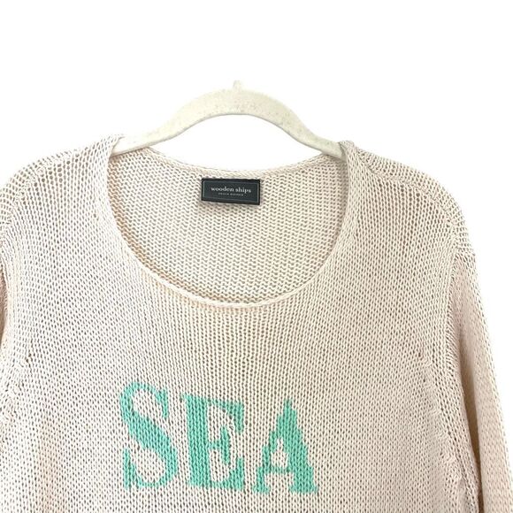 Wooden Ships Sea Salt Sun Sweater Size M/L cream beach boho - Picture 3 of 7